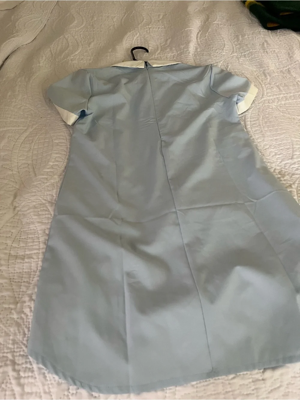 Source Unknown Pale Blue Mini Dress with White Contrast Collar - Picture 3 of 3